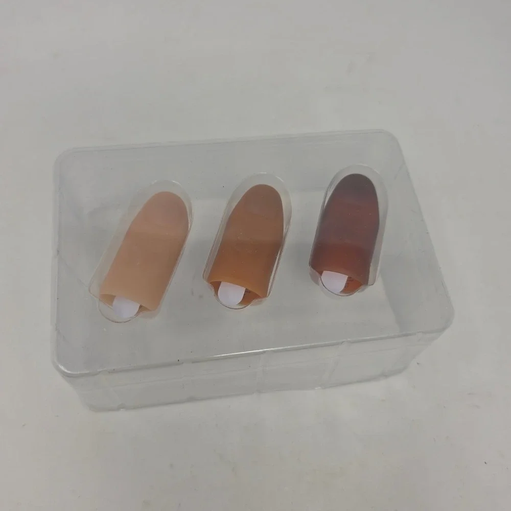 Realistic Magic Thumb Tip Set 3 Pack Multiple Skin Tones Vanishing Trick Prop